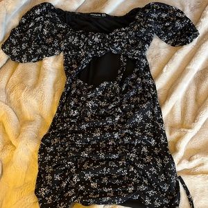 Black mini dress